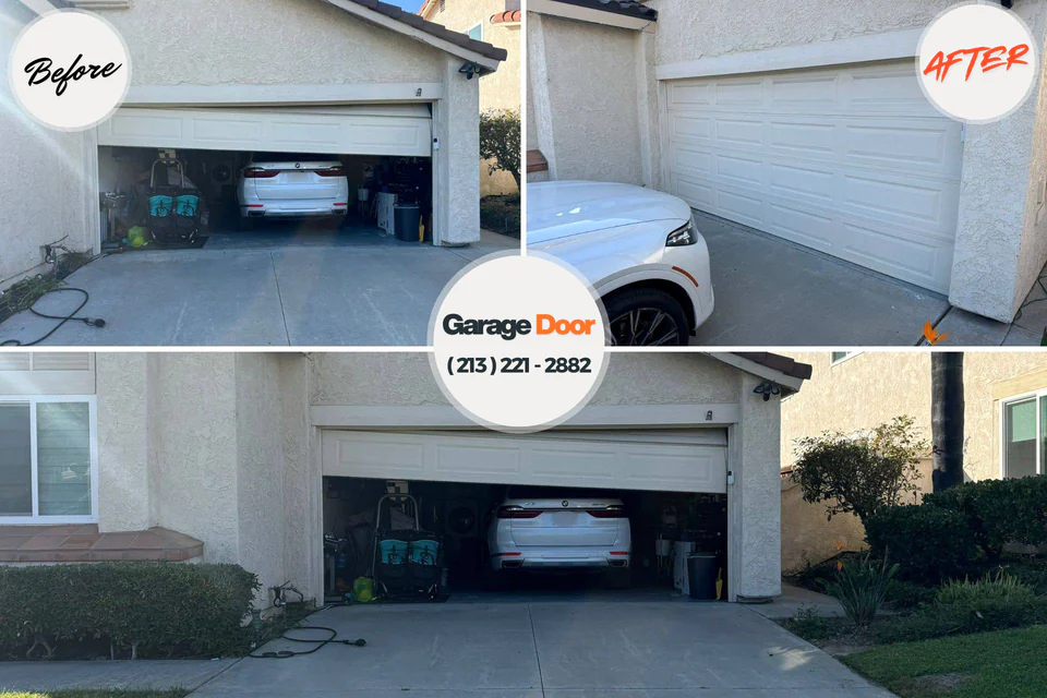 Before and after: garage door opener repair Lake Mohawk, OH